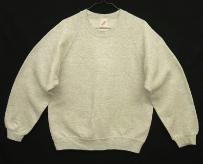 80'S JERZEES ラグランスリーブ クルーネック スウェットシャツ ヘザーグレー USA製 (VINTAGE) 「Sweat Shirt」入荷しました。