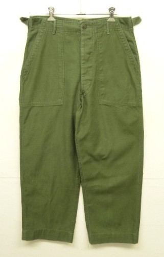 60'S アメリカ軍 US ARMY "OG107" 初期モデル コットンサテン 平ボタン ベイカーパンツ (VINTAGE) 「Bottoms」入荷しました。