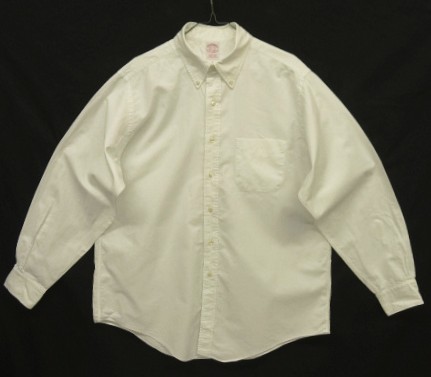 90'S BROOKS BROTHERS オックスフォード BDシャツ ホワイト USA製 (VINTAGE) 「L/S Shirt」入荷しました。
