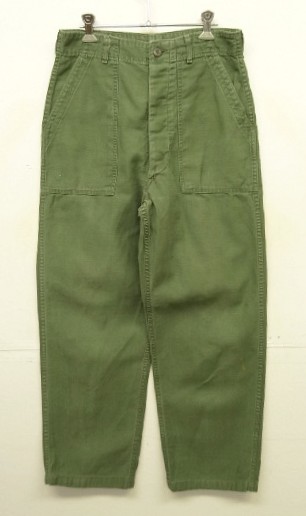 60'S アメリカ軍 US ARMY "OG107" コットンサテン ベイカーパンツ W30L33 (VINTAGE) 「Bottoms」入荷しました。