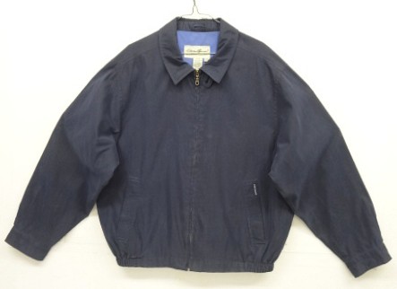 90'S EDDIE BAUER 白タグ ピーチスキン チンスト付き ドリズラージャケット ネイビー (VINTAGE) 「Jacket」入荷しました。