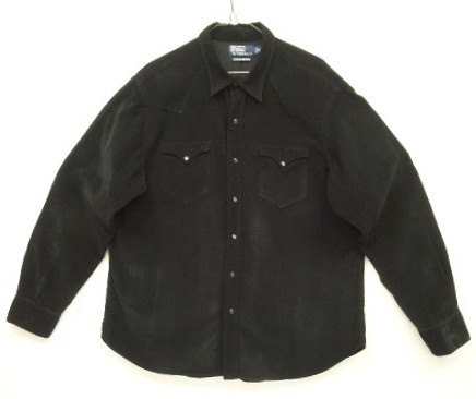 90'S RALPH LAUREN "CLASSIC WESTERN" コーデュロイ 長袖 ウエスタンシャツ ブラック (VINTAGE) 「L/S Shirt」入荷しました。