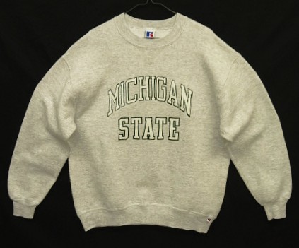 90'S RUSSELL ATHLETIC 前Vガゼット付き クルーネック スウェットシャツ ヘザーグレー USA製 (VINTAGE) 「Sweat Shirt」入荷しました。