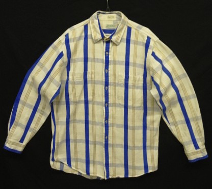 90'S ST JOHN'S BAY ヘビーウエイト 長袖 フランネルシャツ チェック柄 (VINTAGE) 「L/S Shirt」入荷しました。