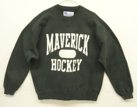 90'S RUSSELL ATHLETIC 前V&脇の下ガゼット付き ヘビーウエイト クルーネック スウェットシャツ ブラック USA製 (VINTAGE) 「Sweat Shirt」入荷しました。