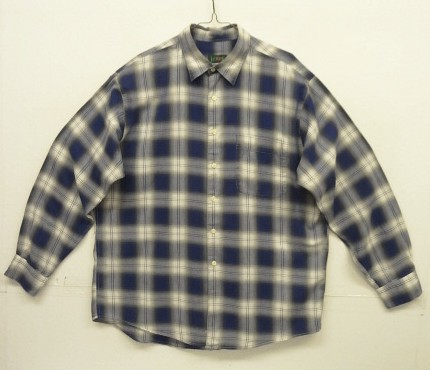 90'S J.CREW 旧タグ コットン100% 長袖シャツ オンブレチェック 香港製 (VINTAGE) 「L/S Shirt」入荷しました。