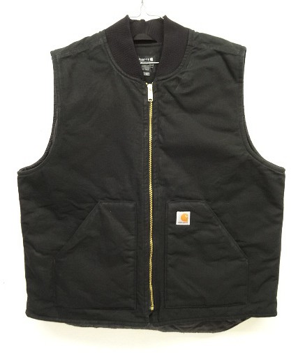 CARHARTT 裏地キルティング ダックベスト ブラック (USED) 「No Sleeve」入荷しました。