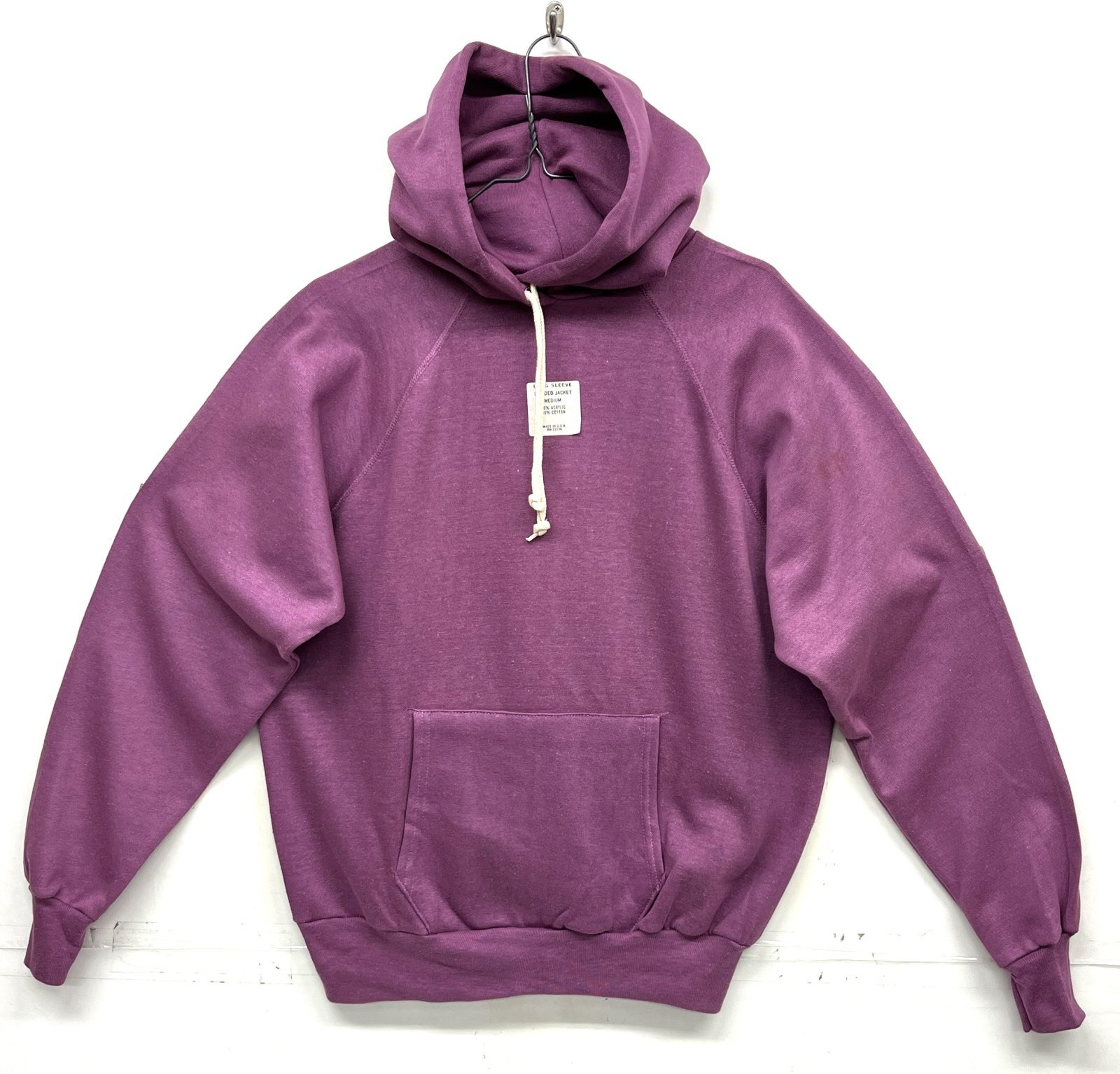 80'S UNKNOWN ラグランスリーブ スウェット パーカー パープル USA製 (DEADSTOCK) 「Parka」入荷しました。