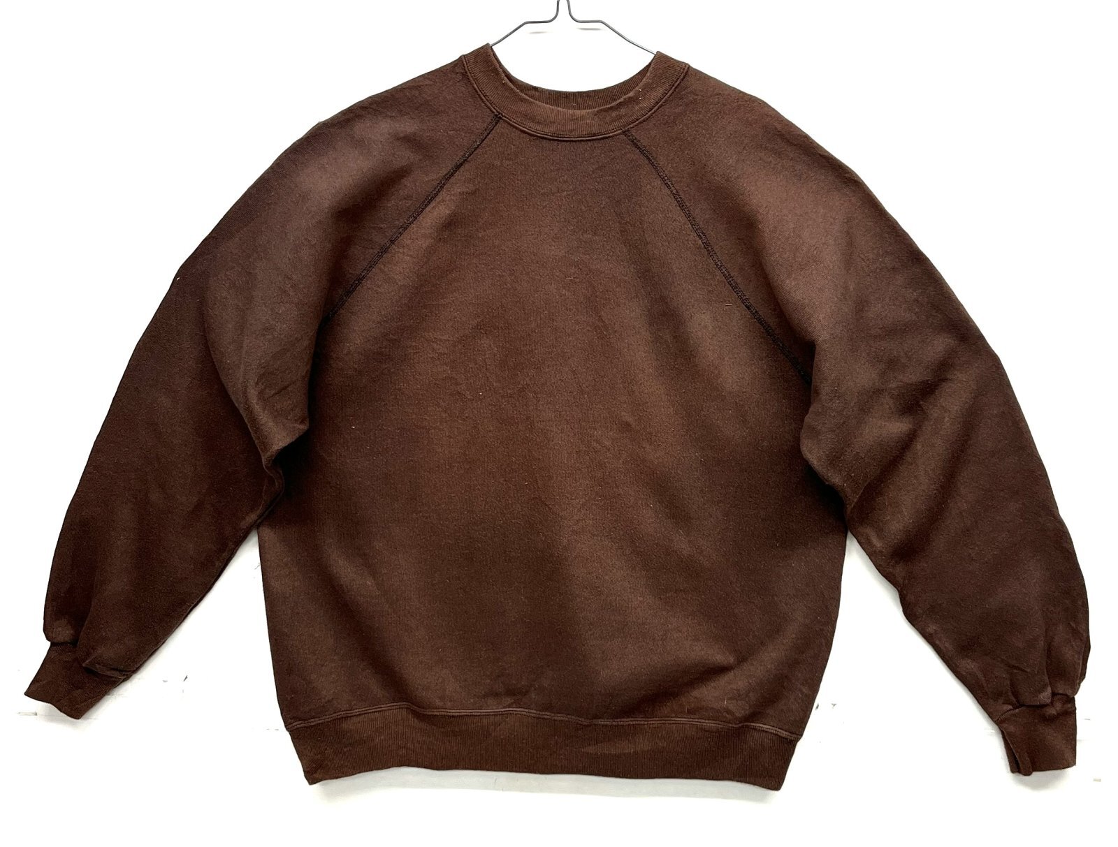 80'S UNKNOWN ラグランスリーブ クルーネック スウェットシャツ ヘザーブラウン USA製 (VINTAGE) 「Sweat Shirt」入荷しました。