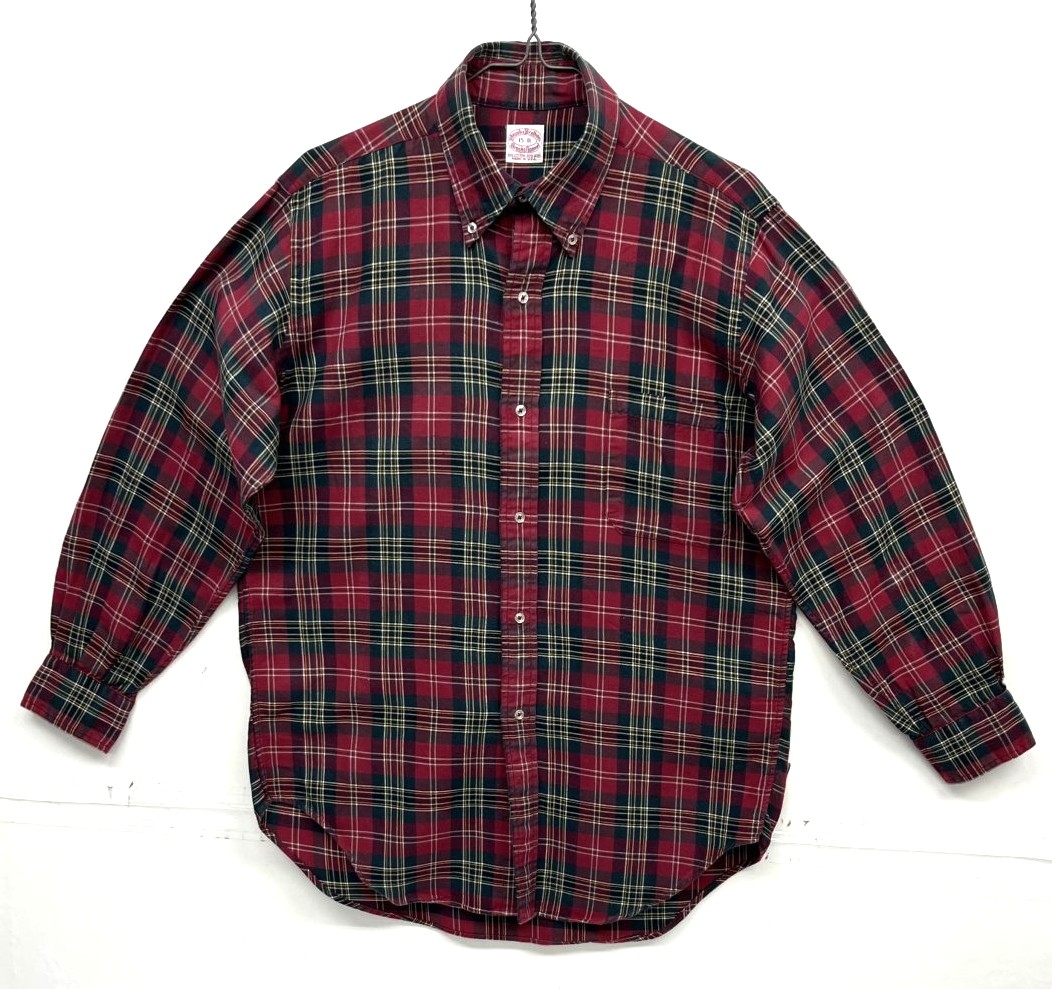 70'S BROOKS BROTHERS "BROOKSFLANNEL" 6ボタン フランネル BDシャツ チェック柄 USA製 (VINTAGE) 「L/S Shirt」入荷しました。