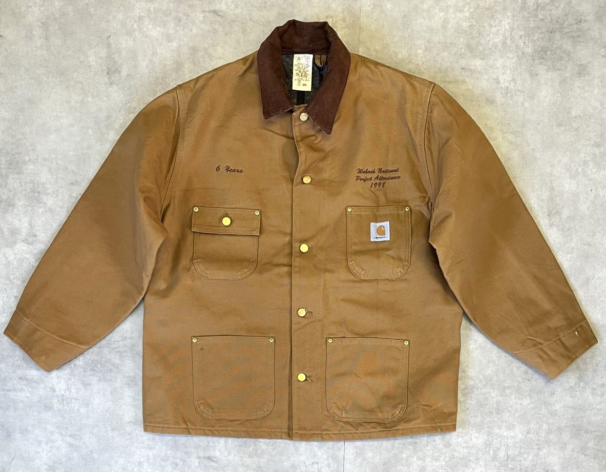 90'S CARHARTT "MICHIGAN CHORE COAT" 裏地ブランケット ダックジャケット ブラウン USA製 (VINTAGE) 「Jacket」入荷しました。
