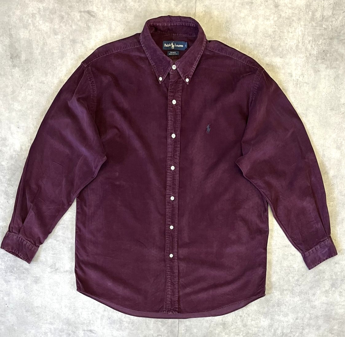90'S RALPH LAUREN "BLAKE" コーデュロイ 長袖 BDシャツ ボルドー (VINTAGE) 「L/S Shirt」入荷しました。