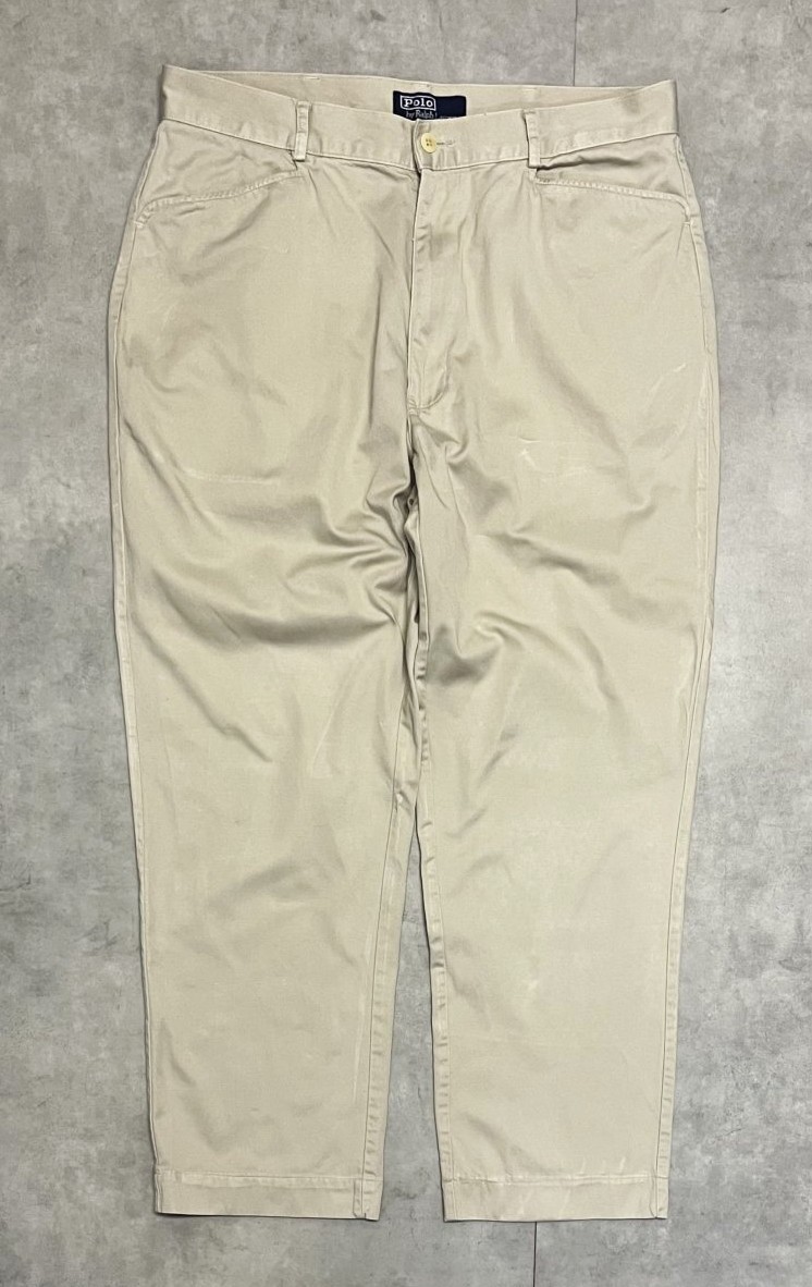 90'S RALPH LAUREN L字型ポケット チノパンツ ライトベージュ (VINTAGE) 「Bottoms」入荷しました。