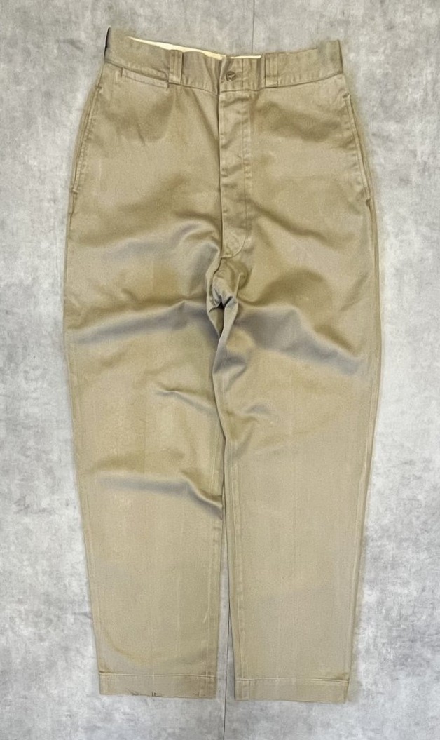 50'S アメリカ軍 US ARMY "MIL-T-2064C" ボタンフライ チノパンツ (VINTAGE) 「Bottoms」入荷しました。