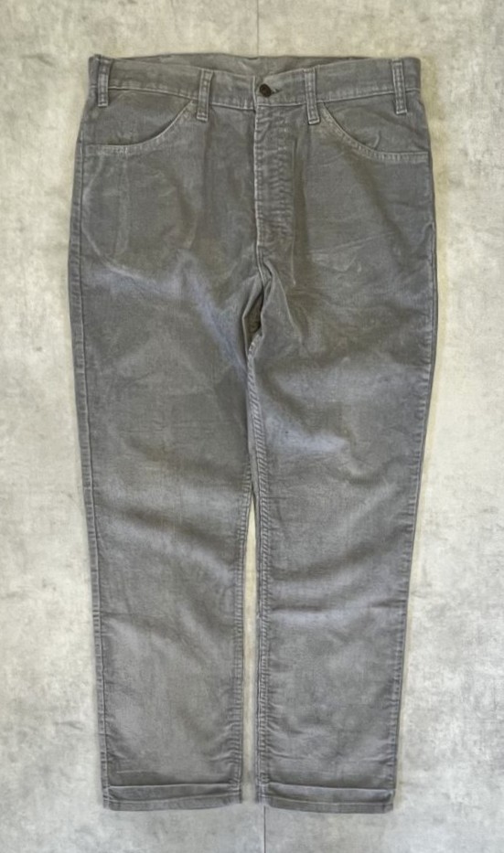 80'S LEVIS 519 コーデュロイ グレー 42TALONジップ USA製 W36L30 (VINTAGE) 「Bottoms」入荷しました。