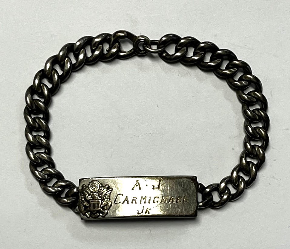 40〜50'S アメリカ軍 US ARMY スターリングシルバー ミリタリー IDプレート チェーンブレスレット シルバー (VINTAGE) 「Accessorie」入荷しました。