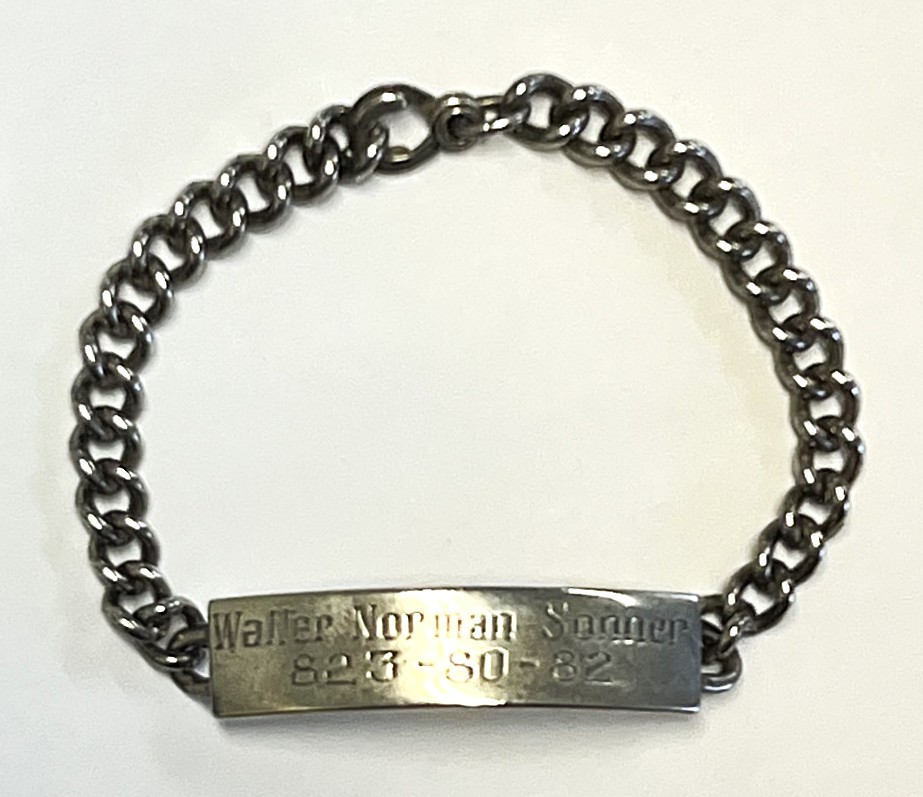 60'S アメリカ軍 スターリングシルバー ミリタリー IDプレート チェーンブレスレット シルバー (VINTAGE) 「Accessorie」入荷しました。