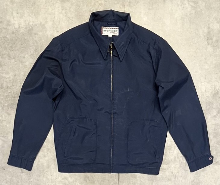 70'S McGREGOR "DRIZZLER" チンスト付き ドリズラージャケット TALONジップ ネイビー USA製 (VINTAGE) 「Jacket」入荷しました。