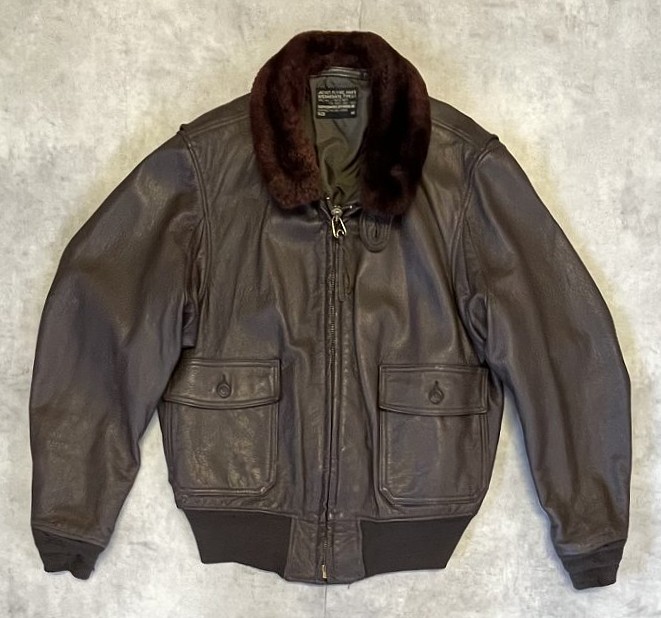 60'S アメリカ軍 US NAVY "G-1" 黒タグ MIL-J-7823C(WEP) レザー フライトジャケット ブラウン (VINTAGE) 「Jacket」入荷しました。