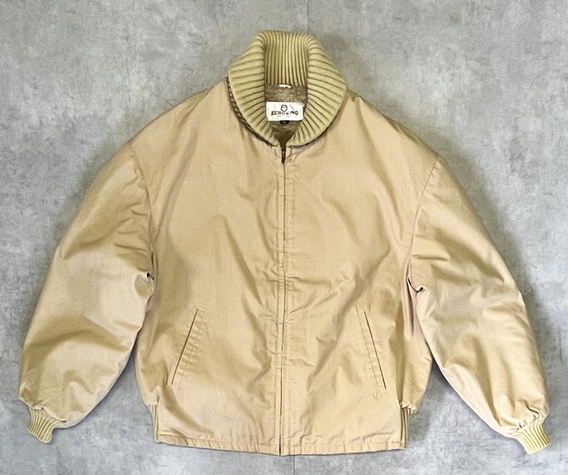 60'S ZERO KING 裏ボア付き ドリズラージャケット TALONジップ ベージュ USA製 (VINTAGE) 「Jacket」入荷しました。