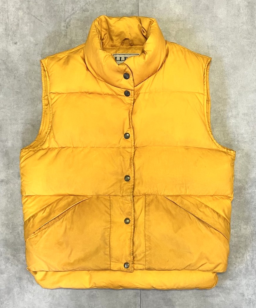 90'S LL Bean グースダウン ダウンベスト イエロー (VINTAGE) 「No Sleeve」入荷しました。