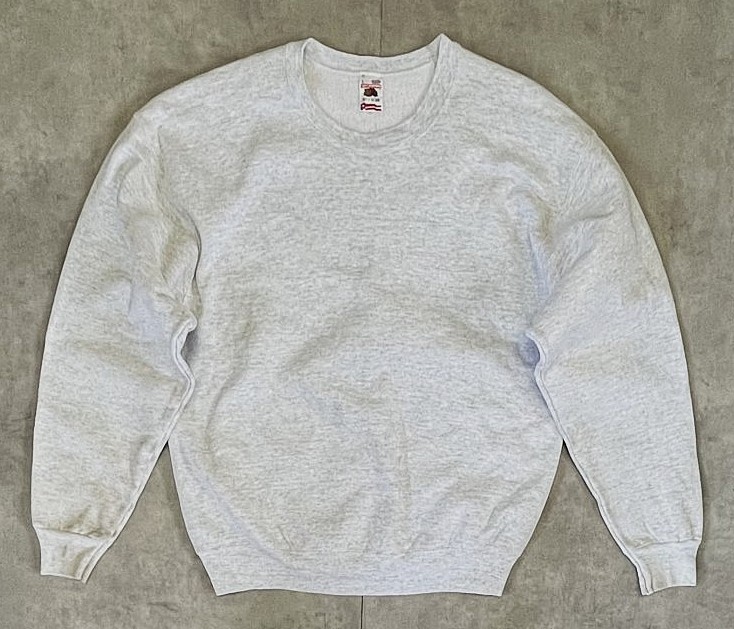 90'S FRUIT OF THE LOOM クルーネック ヘビーウエイト スウェットシャツ アッシュグレー USA製 (VINTAGE) 「Sweat Shirt」入荷しました。