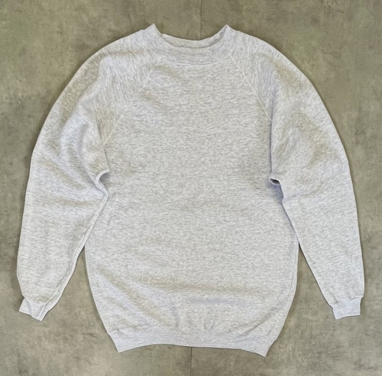 90'S HANES ラグランスリーブ スウェットシャツ アッシュグレー USA製 (VINTAGE) 「Sweat Shirt」入荷しました。