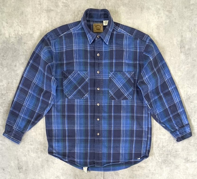 90'S ST JOHN'S BAY ヘビーフランネル ワークシャツ チェック柄 (VINTAGE) 「L/S Shirt」入荷しました。