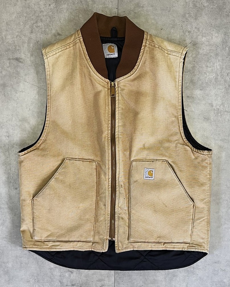 CARHARTT 裏地キルティング ダックベスト フェードブラウン (VINTAGE) 「No Sleeve」入荷しました。