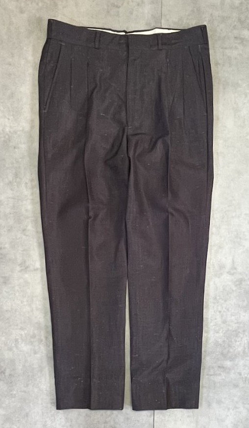 70'S UNKNOWN ツータック スラックス チャコール/カラーネップ (VINTAGE) 「Bottoms」入荷しました。
