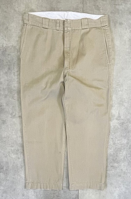 80'S LL Bean "DICKIES製" コットン100% ワークパンツ ベージュ USA製 (VINTAGE) 「Bottoms」入荷しました。