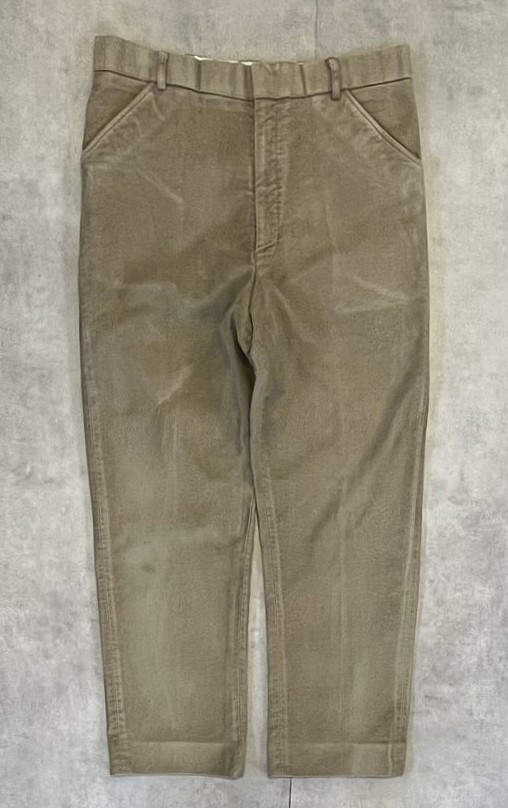80'S ORVIS モールスキンパンツ カーキ OPTIジップ イングランド製 (VINTAGE) 「Bottoms」入荷しました。