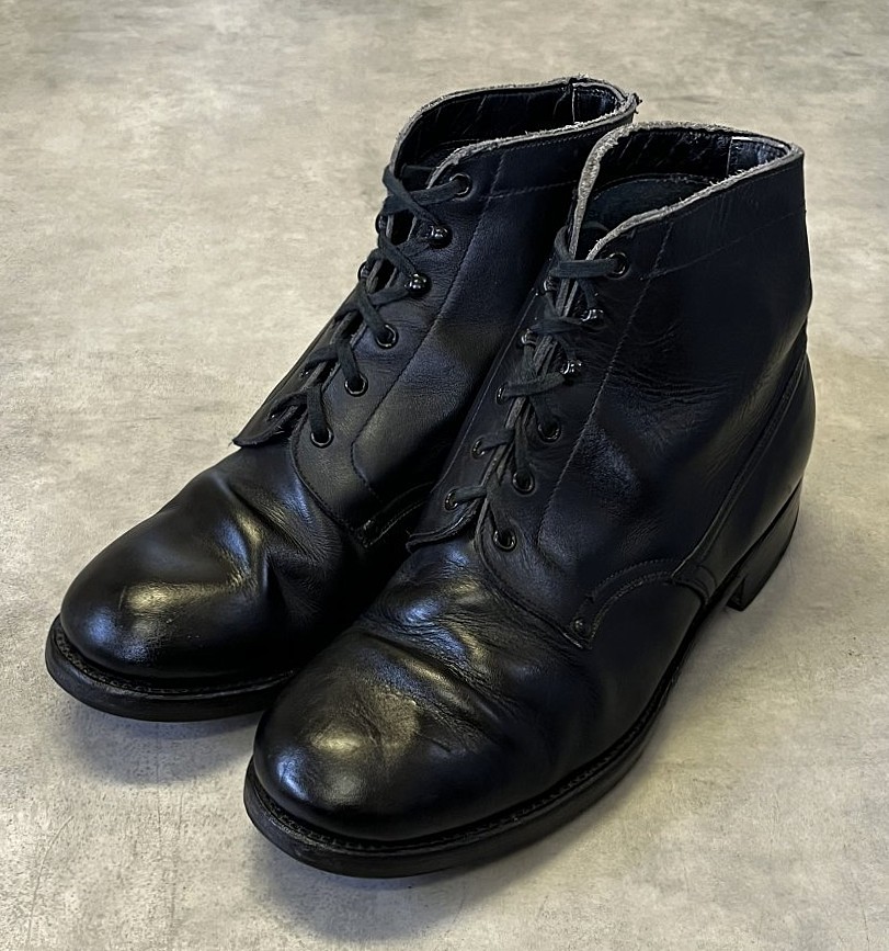 UNKNOWN レザーソール レースアップ レザーブーツ ブラック (VINTAGE) 「Shoes」入荷しました。