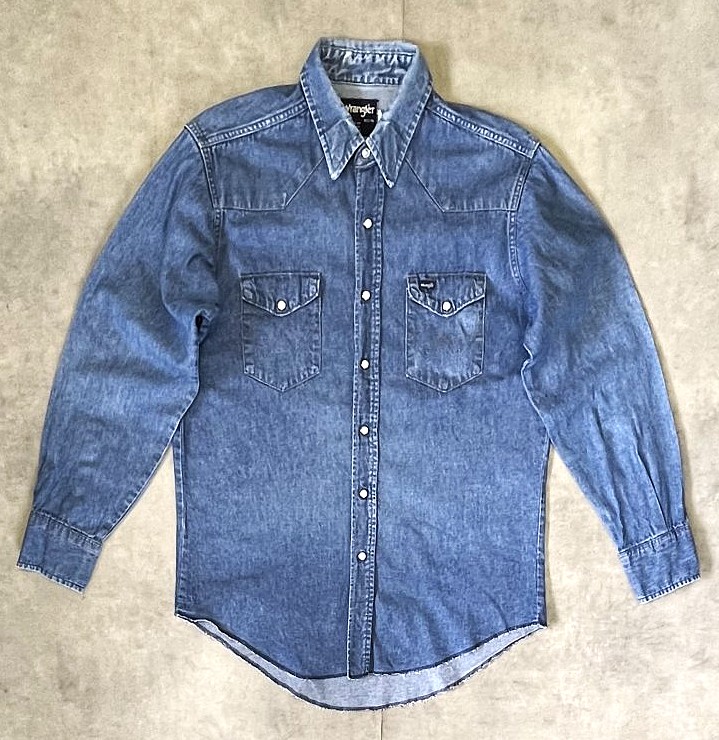 80'S WRANGLER "70127MW" デニム ウエスタンシャツ インディゴ (VINTAGE) 「L/S Shirt」入荷しました。