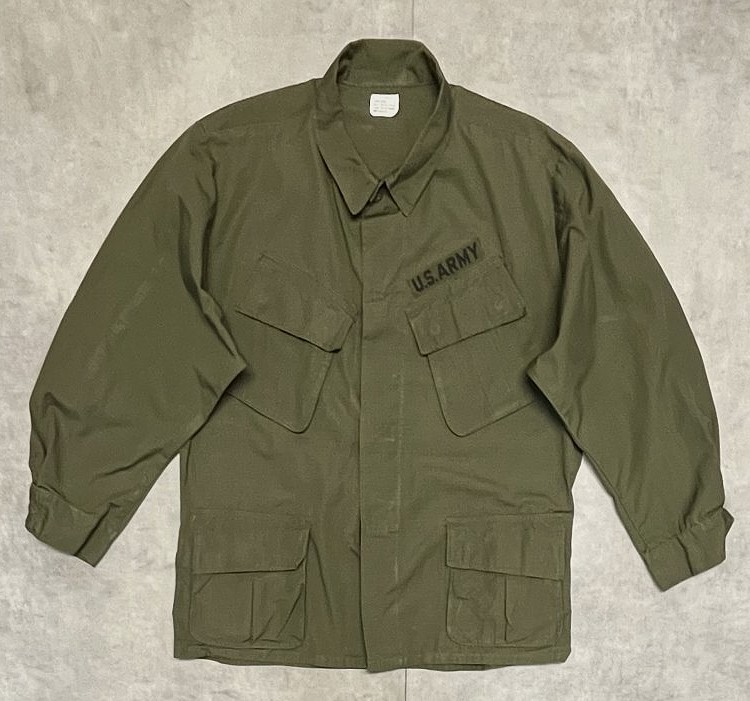 60'S アメリカ軍 US ARMY "JUNGLE FATIGUE" リップストップ ファティーグジャケット L-SHORT (DEADSTOCK) 「Jacket」入荷しました。