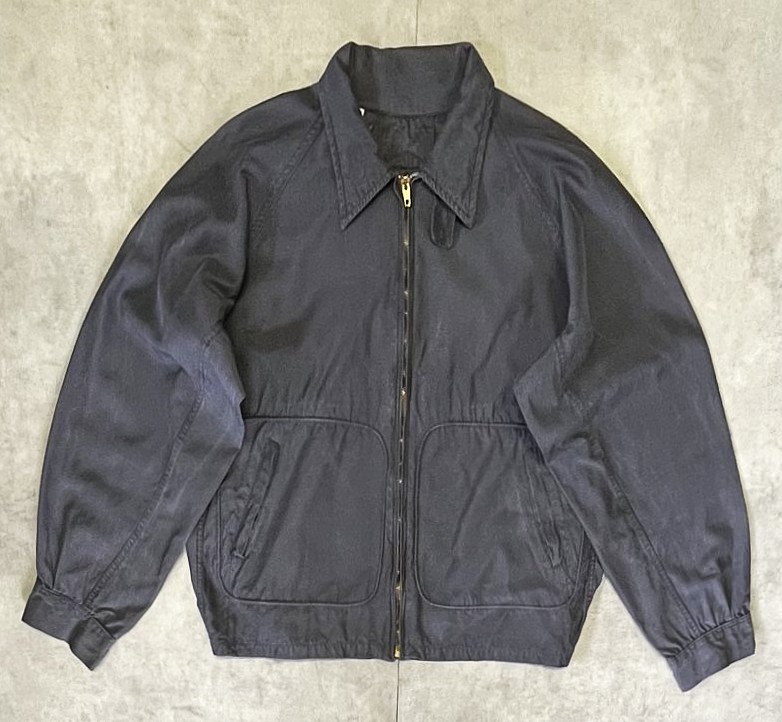 50'S UNKNOWN チンスト付き バックプリーツ ドリズラージャケット CONMATICジップ チャコール (VINTAGE) 「Jacket」入荷しました。