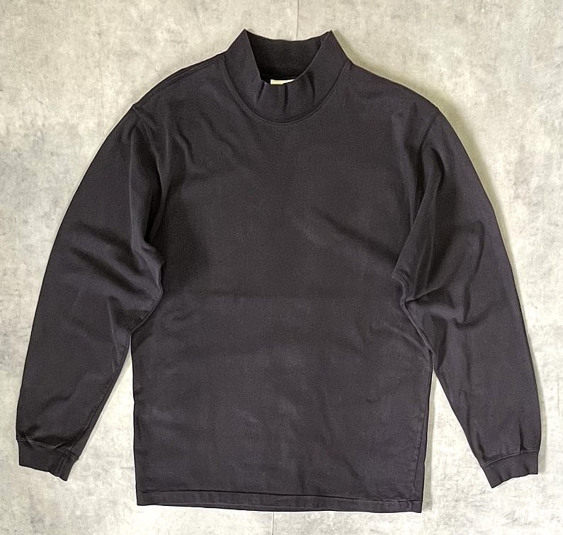 90'S EDDIE BAUER 白タグ シングルステッチ モックネック 長袖 Tシャツ ブラック (VINTAGE) 「T-Shirt」入荷しました。