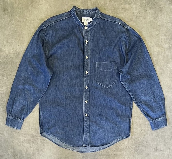 90'S J.CREW 旧タグ デニム バンドカラーシャツ インディゴ USA製 (VINTAGE) 「L/S Shirt」入荷しました。