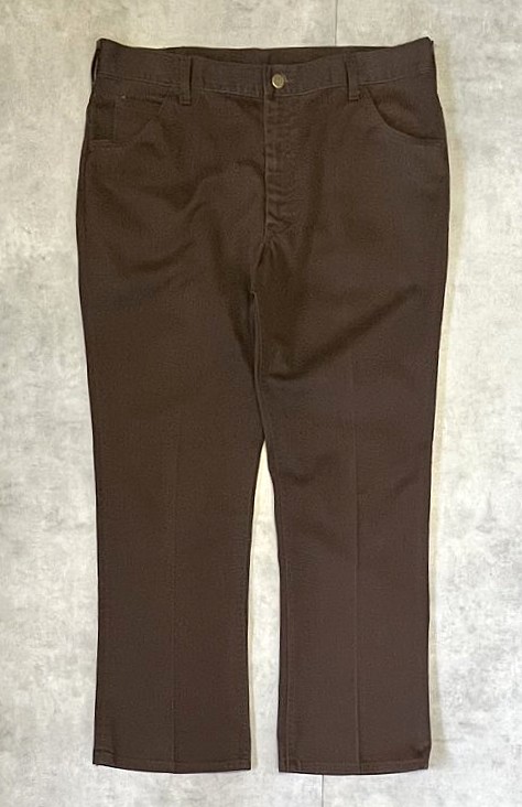 70'S Lee 200 カツラギ ブーツカット 42TALONジップ ブラウン USA製 (VINTAGE) 「Bottoms」入荷しました。