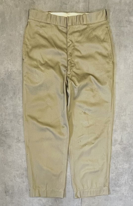 60'S アメリカ軍 US ARMY コットン100% チノパンツ W34L31 SCOVILLアルミジップ (VINTAGE) 「Bottoms」入荷しました。