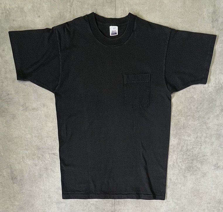 90'S BVD シングルステッチ 耳付きポケット 半袖 Tシャツ ブラック USA製 (VINTAGE) 「T-Shirt」入荷しました。
