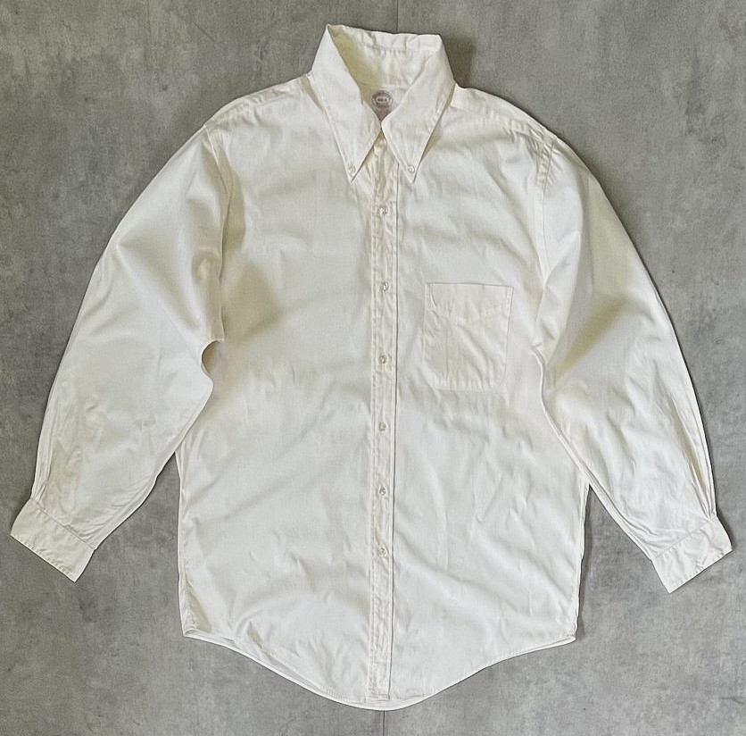 90'S BROOKS BROTHERS "MAKERS" ピンオックス BDシャツ 生成り USA製 (VINTAGE) 「L/S Shirt」入荷しました。