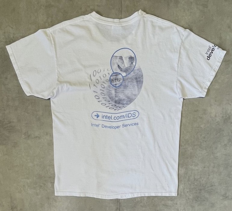 00'S INTEL "DEVELOPER SERVICES" 両面+袖プリント 半袖 Tシャツ ホワイト (VINTAGE) 「T-Shirt」入荷しました。