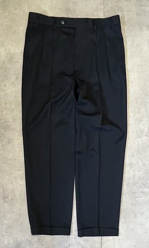 00'S BROOKS BROTHERS ツータック トロピカルウールパンツ ダークネイビー USA製 (VINTAGE) 「Bottoms」入荷しました。