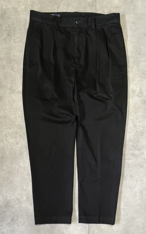 90'S RALPH LAUREN "ETHAN PANT" ツープリーツ チノパンツ ブラック (VINTAGE) 「Bottoms」入荷しました。