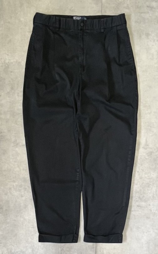 90'S RALPH LAUREN "HAMMOND PANT" ツープリーツ チノパンツ ブラック (VINTAGE) 「Bottoms」入荷しました。