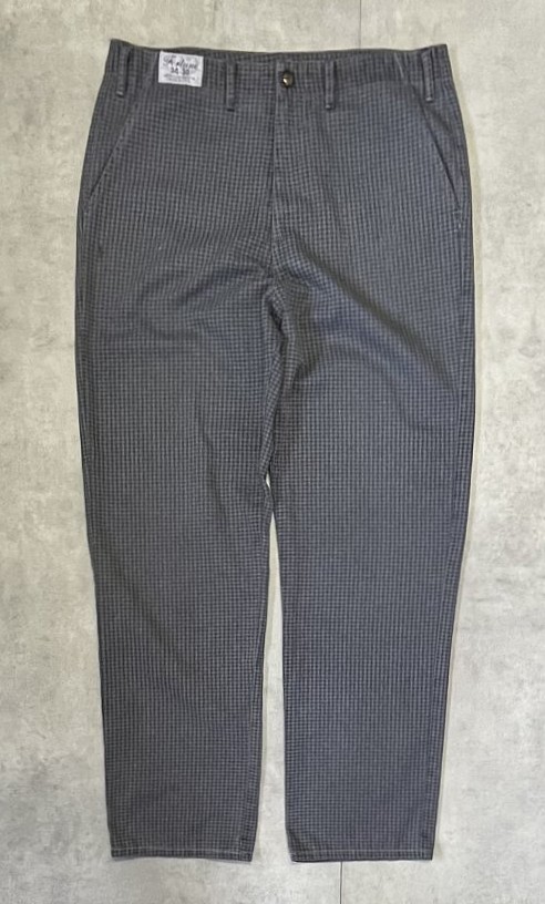 80'S FORTUNE トップスナップボタン コックパンツ 後染めブラック チェック柄 TALONジップ USA製 (VINTAGE)「Bottoms」入荷しました。