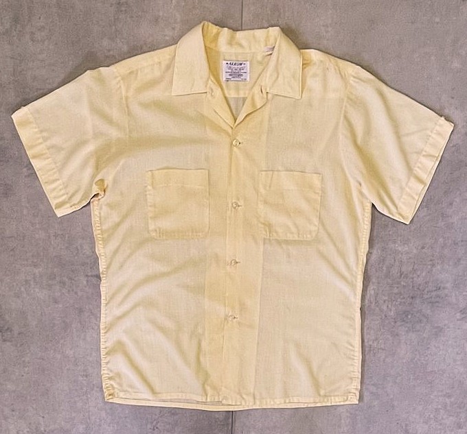 60'S ARROW "DECTON" 半袖 オープンカラーシャツ ライトイエロー USA製 (VINTAGE)「S/S Shirt」入荷しました。