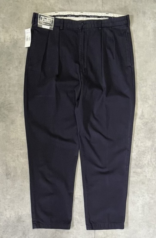 90'S RALPH LAUREN "ANDREW PANT" ツープリーツ チノパンツ ネイビー (DEADSTOCK)「Bottoms」入荷しました。