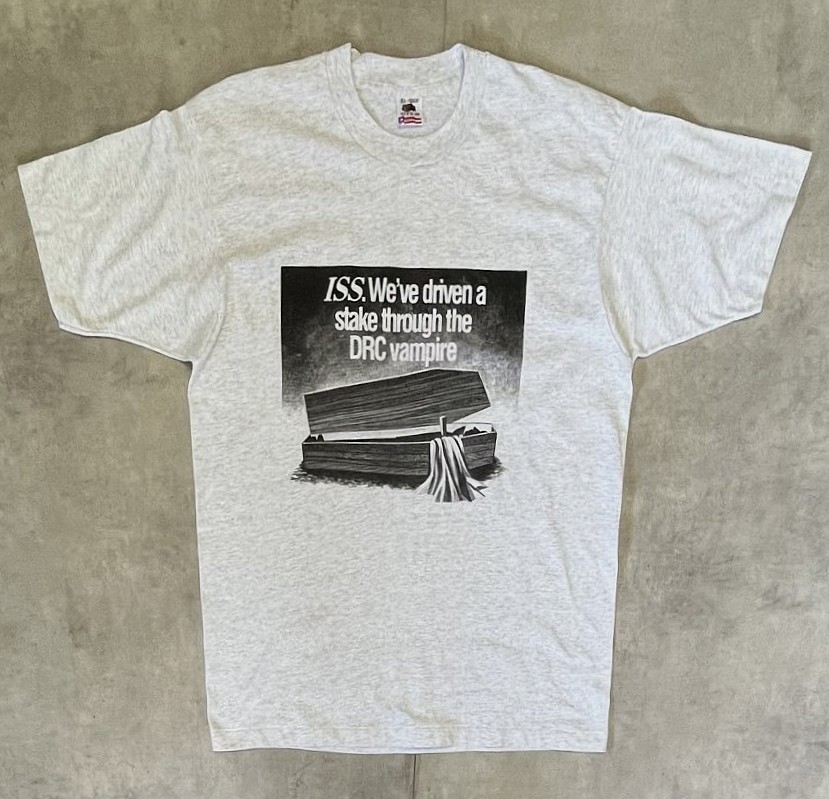 90'S ISS シングルステッチ 両面プリント Tシャツ アッシュグレー USA製 (VINTAGE)「T-Shirt」入荷しました。